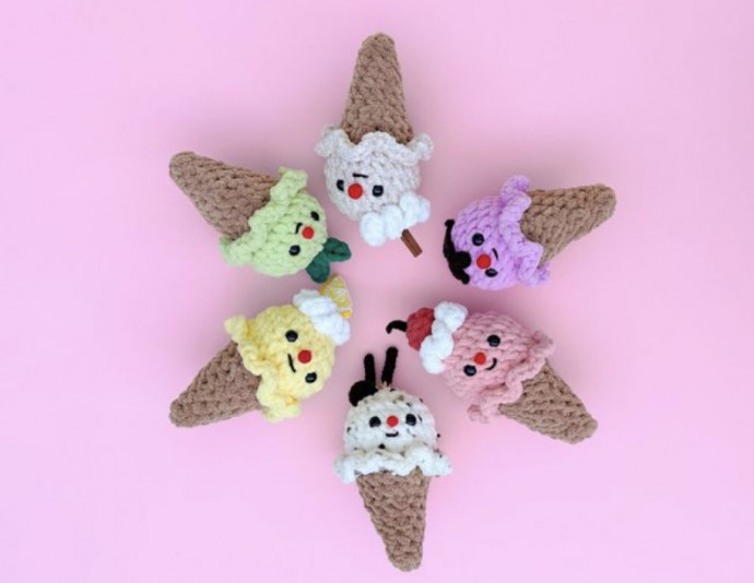 Ice Cream Cones Crochet Pattern