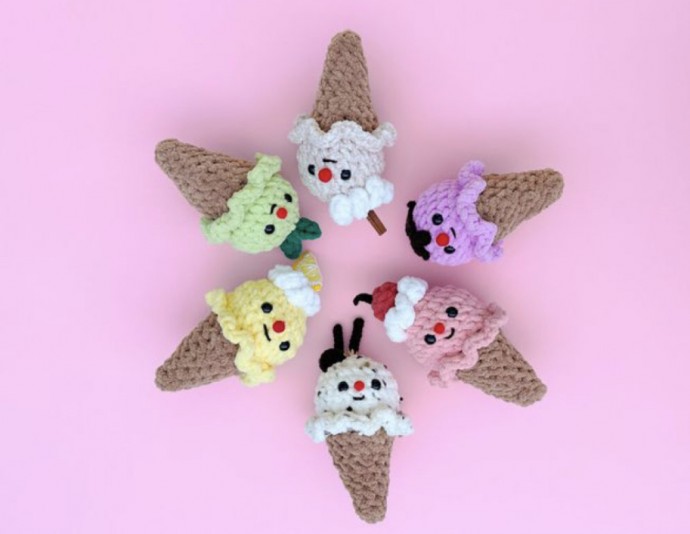 Free Crochet Pattern for Whimsical Ice Cream Cones - Creative and Easy to Follow Free Crochet Pattern for Whimsical Ice Cream Cones - Creative and Easy to Follow