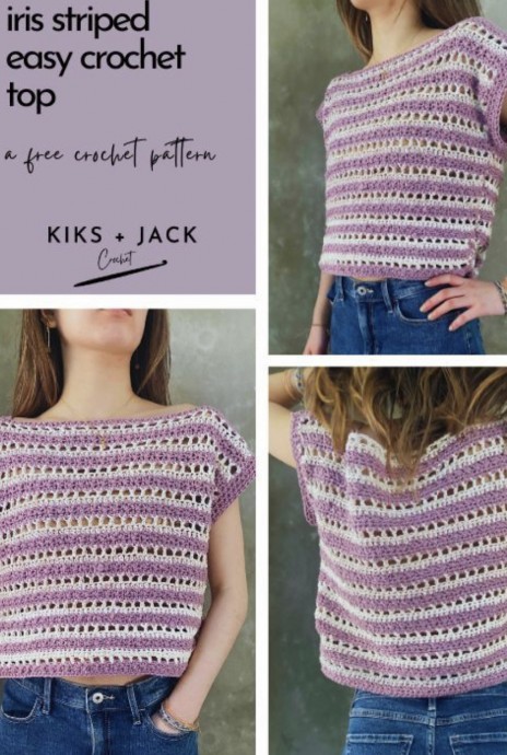 Crochet Iris Striped Easy Top