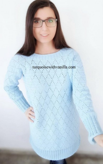 How to Crochet the Diamonds Dress/ Long Sweater