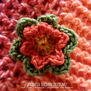 Stylish Crochet Orange Flower Cocktail Scarf - A Fun Accessory for Any Occasion