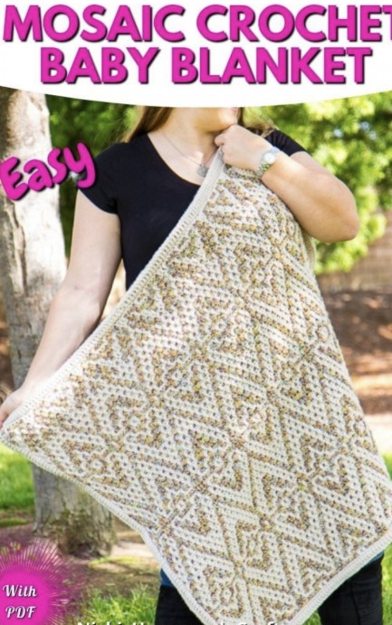 Crochet Baby Mosaic Blanket