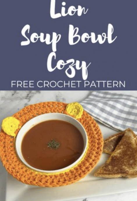 How to Make the Lion Soup Bowl Cozy – Free Crochet Pattern