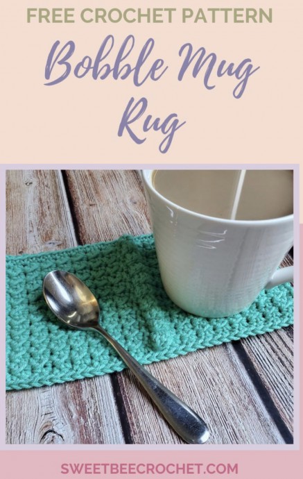 Bobble Mug Rug – Free Crochet Pattern