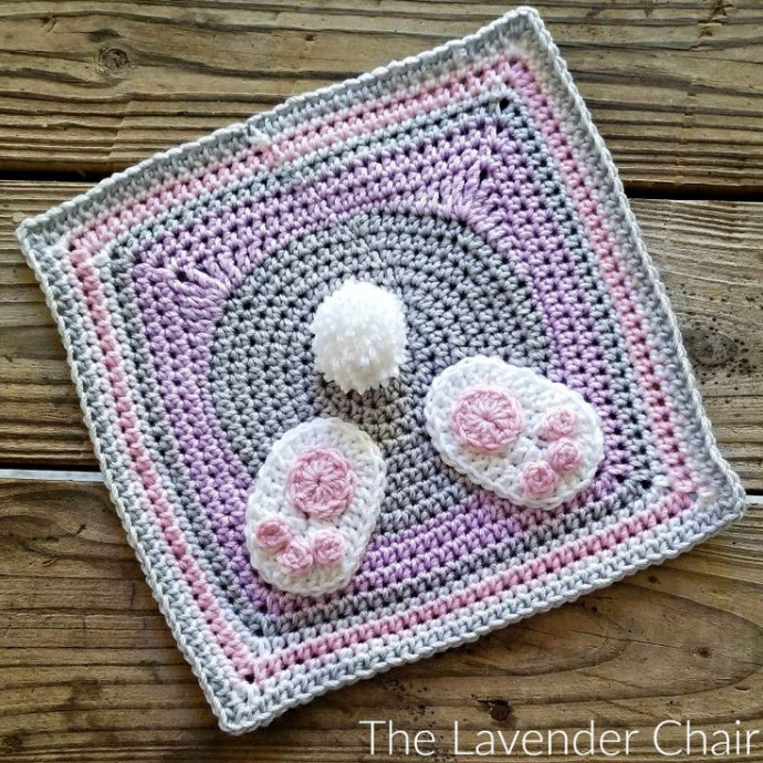 Crochet Bunny Bum Square