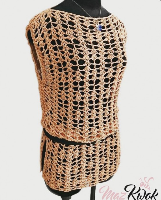 Crochet Sunny Lace Tunic (Free Pattern)