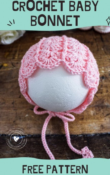 Easy Crochet Baby Bonnet