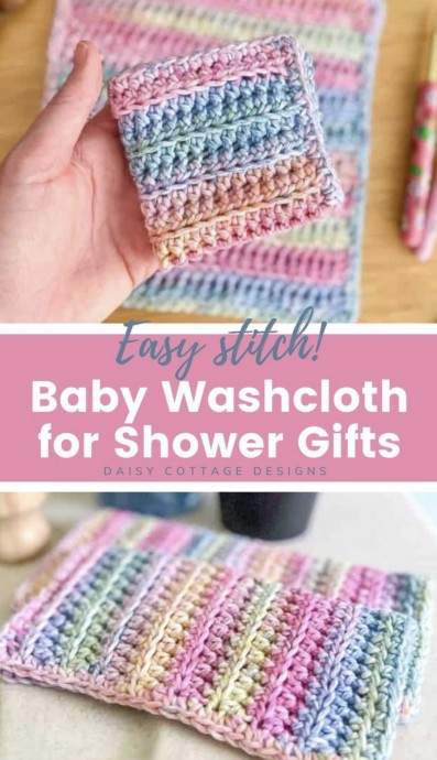 Easy Crochet Baby Washcloth