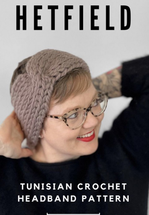 Hetfield Tunisian Crochet Headband Pattern (FREE)