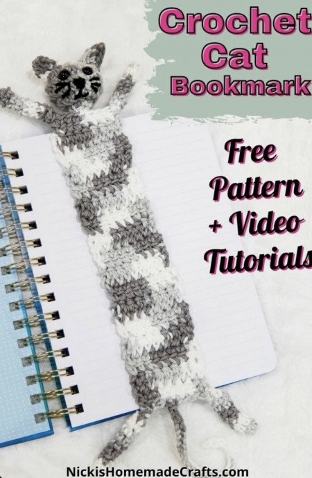 Crochet Cat Bookmark - Free Pattern
