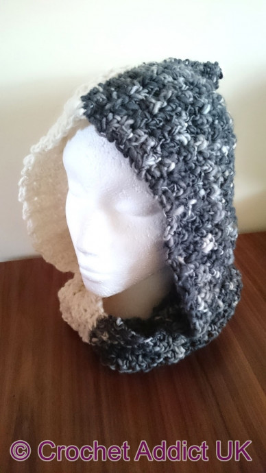 Crochet Night and Day Hooded Cowl