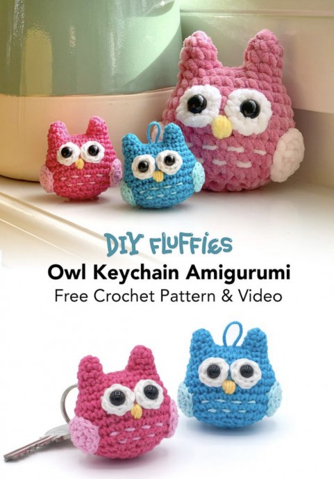 Mini Owl Keychain Amigurumi - An Adorable Handmade Gift for Owl Lovers Mini Owl Keychain Amigurumi - An Adorable Handmade Gift for Owl Lovers