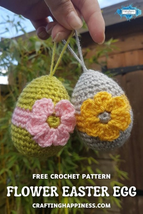 Flower Easter Egg Free Crochet Pattern