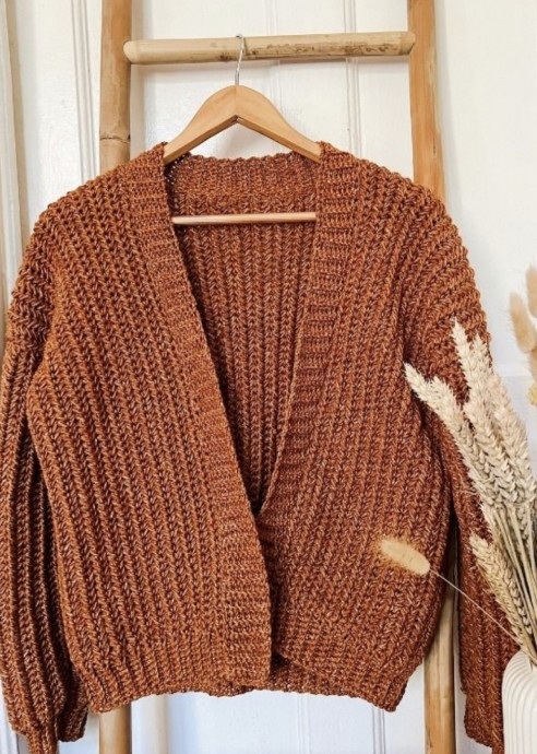 Crochet Autumn Brioche Cardigan