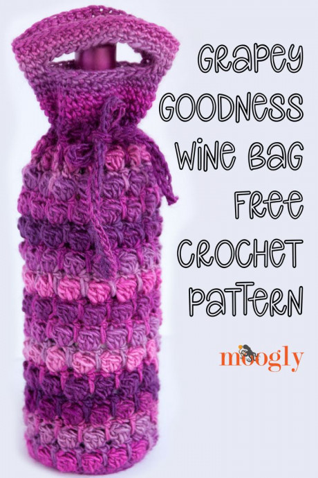 Create Your Own Crochet Grapey Goodness Wine Bag - A Stylish Wine Carrier Create Your Own Crochet Grapey Goodness Wine Bag - A Stylish Wine Carrier
