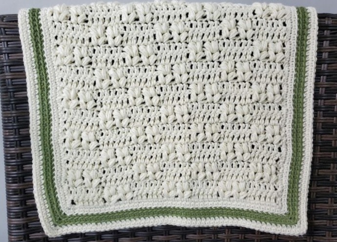 Crochet Ivory Sage Dish Towel