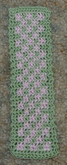 Crochet Row Count Two Color Bookmark