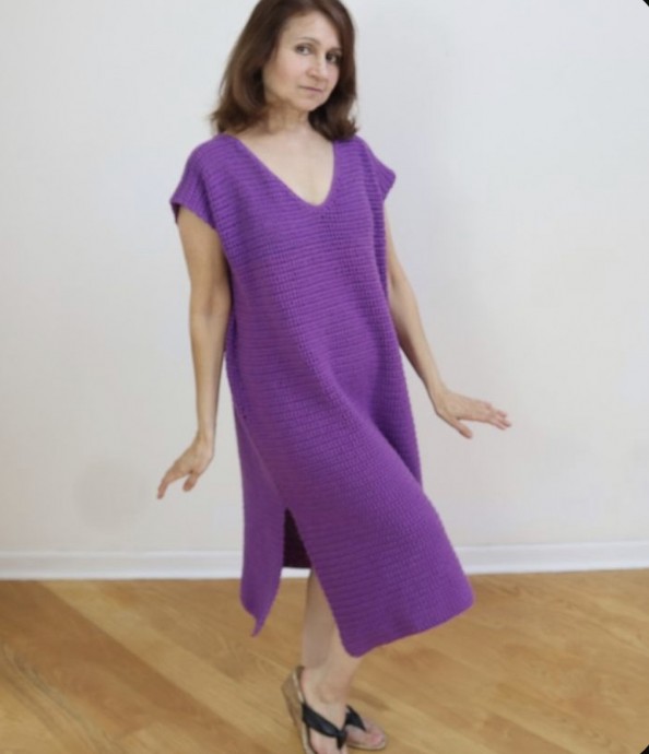 Free Crochet Tee Shirt Dress Pattern