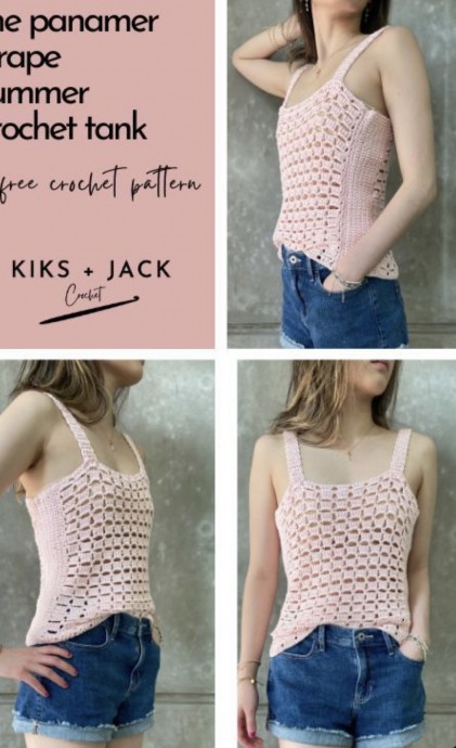 Crochet Drape Summer Tank (Free Pattern)