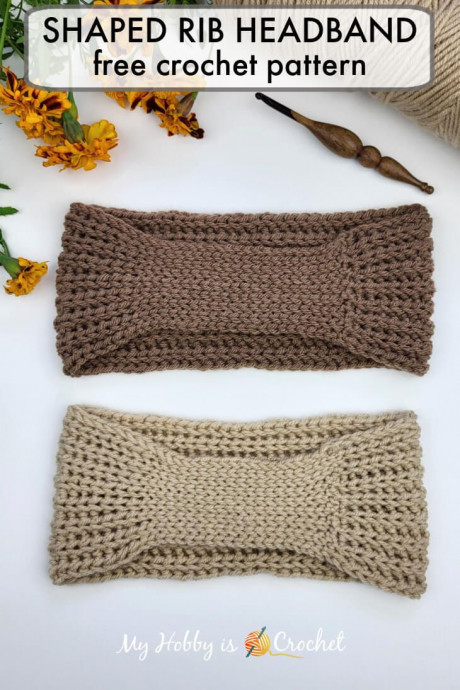 Crochet Shaped Rib Headband/ Ear Warmer