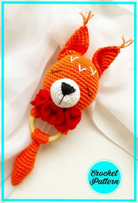 Crochet Squirrel Rattle Amigurumi