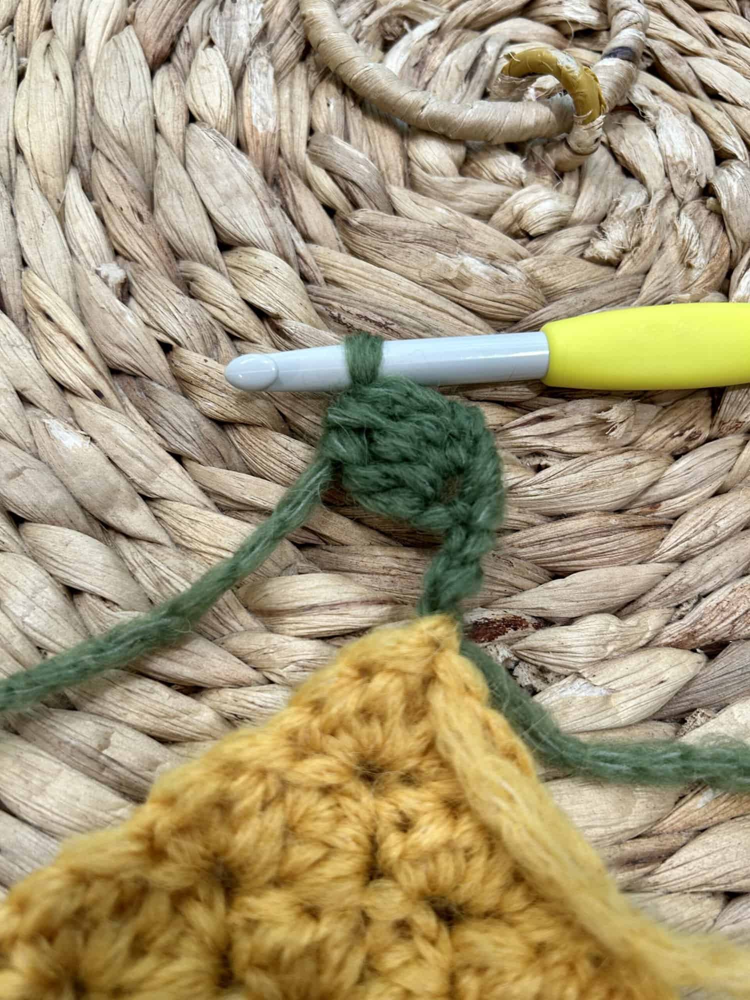 Crochet Color-Block Scarf
