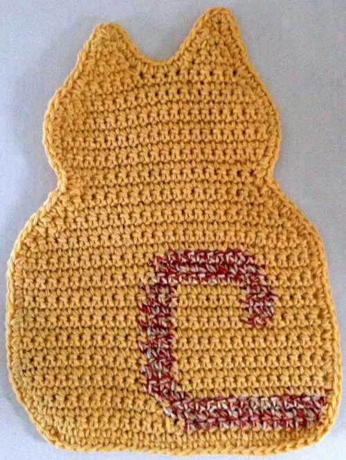Crochet Phat Cat Dishcloth