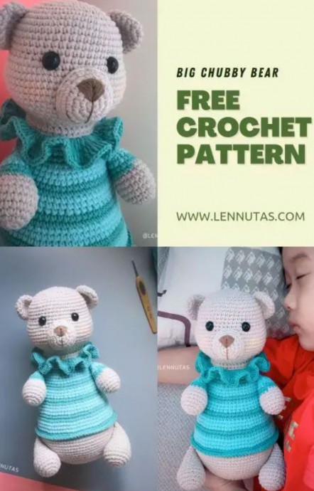Crochet Big Chubby Bear Amigurumi