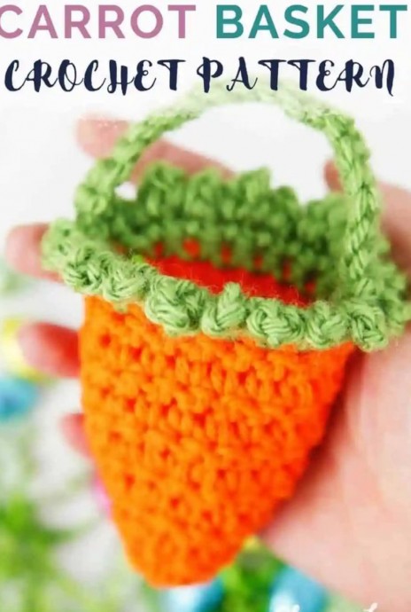 Crochet Carrot Basket (Free Pattern)