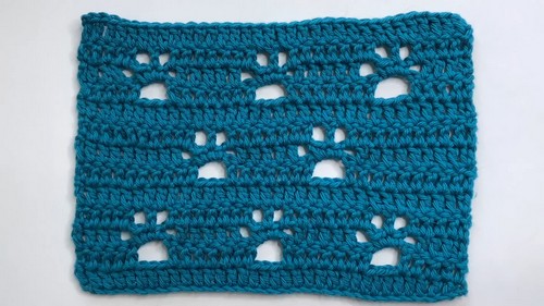 Crochet Paw Print Washcloth