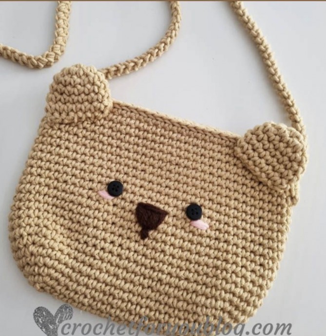 Cute Crochet Bear Purse Free Pattern