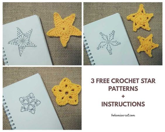 Crochet Star Applique Patterns