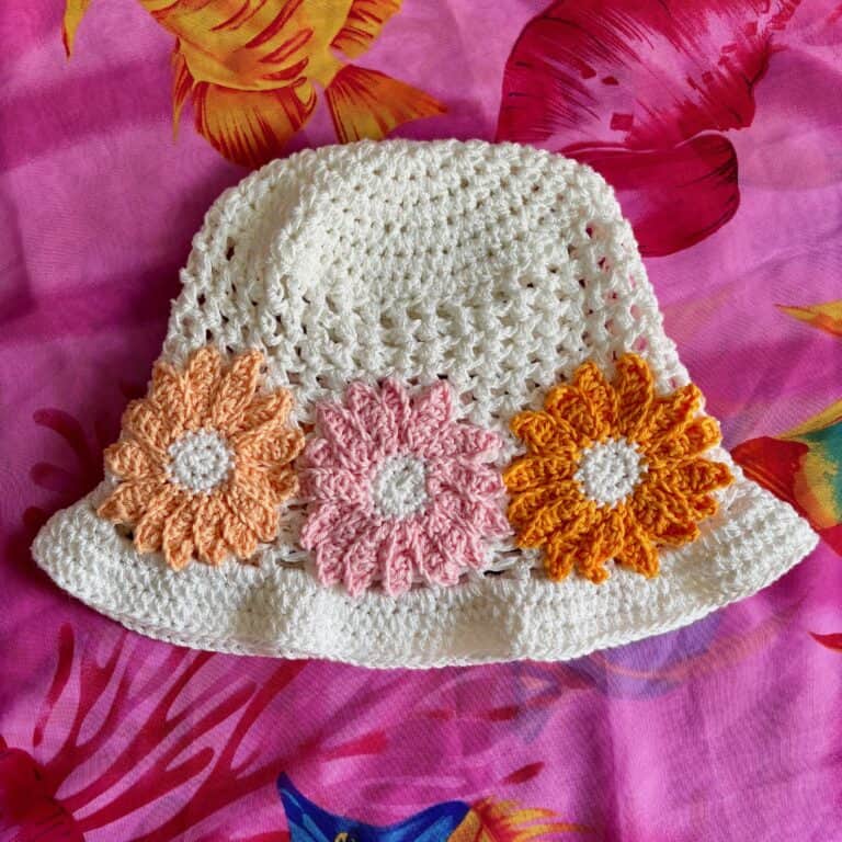 Crochet Blossom Bucket Hat