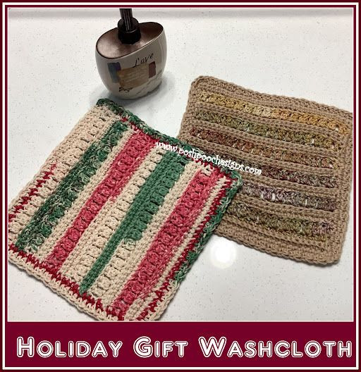 Crochet Holiday Gift Washcloth