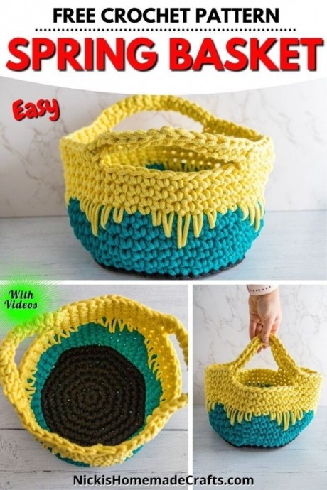 Crochet Spring Basket