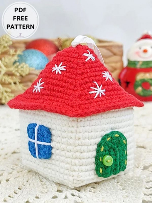 Create Adorable Crochet Little House Ornaments for Holiday Decor Create Adorable Crochet Little House Ornaments for Holiday Decor