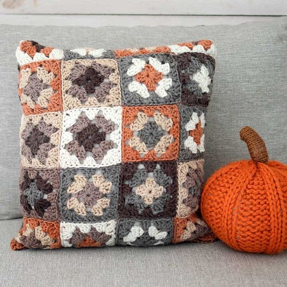 Crochet Granny Square Pillow Free Pattern