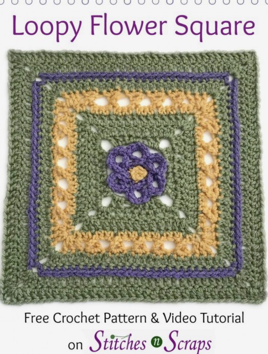 Loopy Flower Square