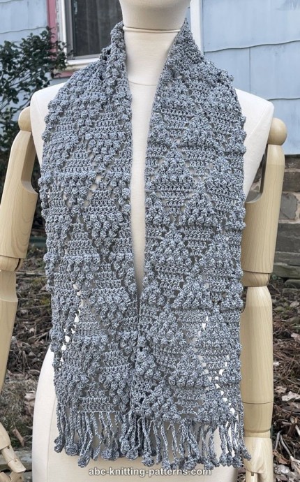 Create a Stylish Crochet Scarf with Triangle Shapes and Popcorn Stitches Tutorial Create a Stylish Crochet Scarf with Triangle Shapes and Popcorn Stitches Tutorial