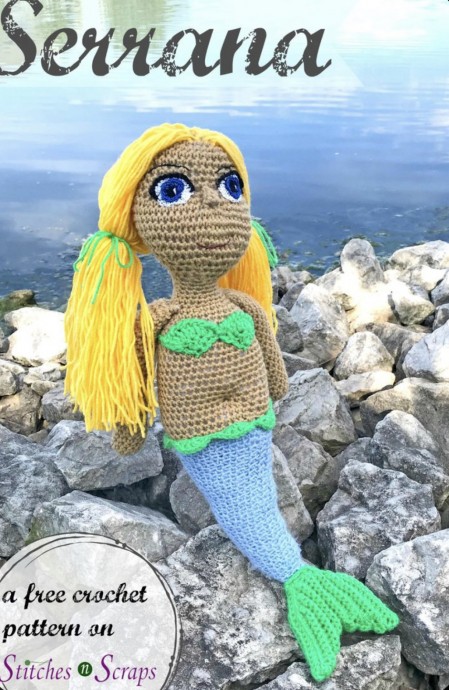 Free Crochet Pattern for Serrana the Mermaid: Create Enchanting Gifts with Yarn Free Crochet Pattern for Serrana the Mermaid: Create Enchanting Gifts with Yarn