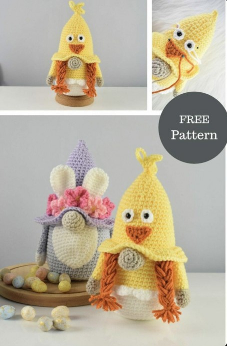 Easter Chicken Gnome - Free Crochet Pattern