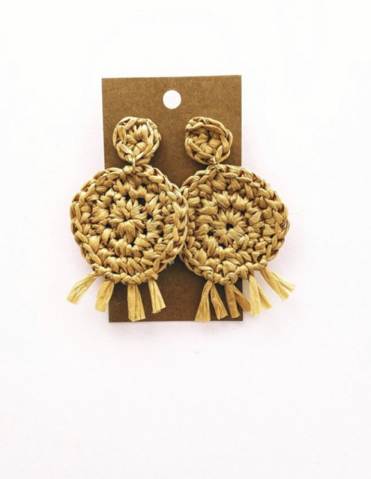 Create Stunning Eco-Friendly Raffia Earrings: Step-by-Step Crochet Pattern and Materials List