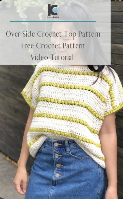 Super Easy Oversize Crocheted Top Pattern (Free!)