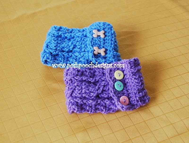 Create a Cozy Crochet Cable Stitch Dog Cowl with Buttons for Your Pet