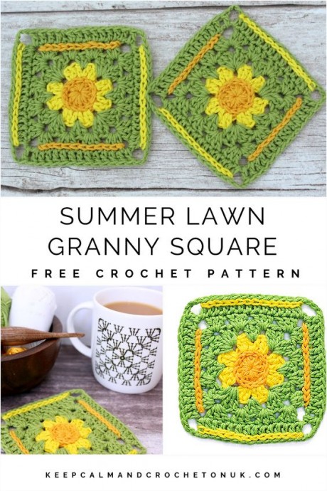 Crochet Summer Lawn Granny Square