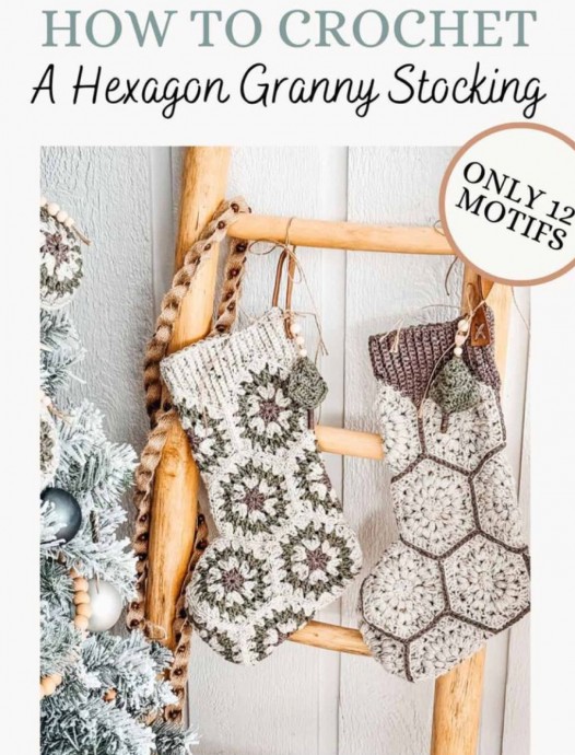 Crochet a Granny Hexagon Stocking