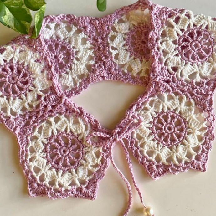 Crochet Pentagon Lace Collar