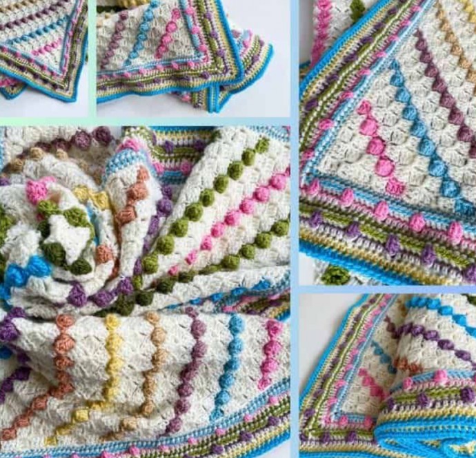 Crochet Birthday Sorbet Baby Blanket (Free Pattern)