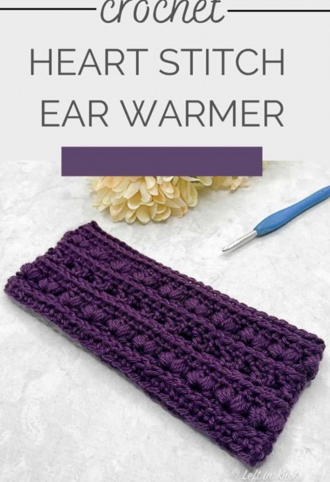 Crochet Heart Ear Warmer