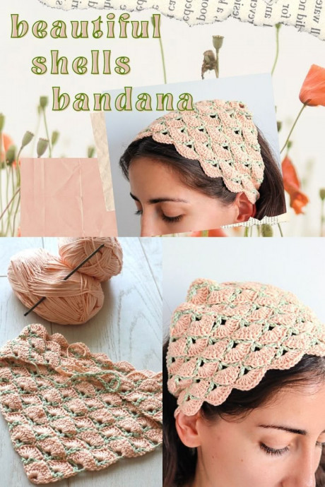 Master the Art of Crochet with the Exquisite Beautiful Shell Bandana Pattern Master the Art of Crochet with the Exquisite Beautiful Shell Bandana Pattern